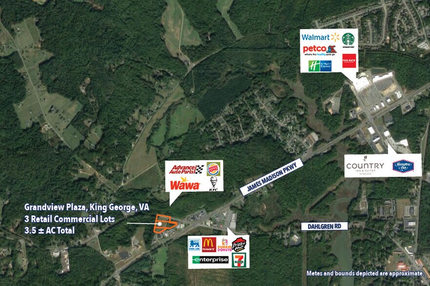 3 Retail Commercial Lots Grandview Plz, King George, VA à louer - Aérien - Image 2 de 3