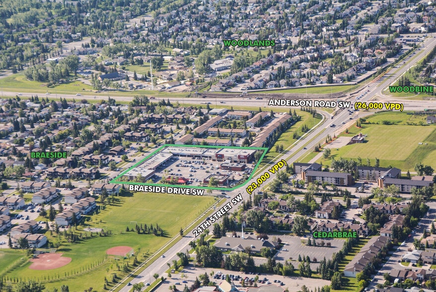 11440 Braeside Dr SW, Calgary, AB for lease - Aerial - Image 1 of 1
