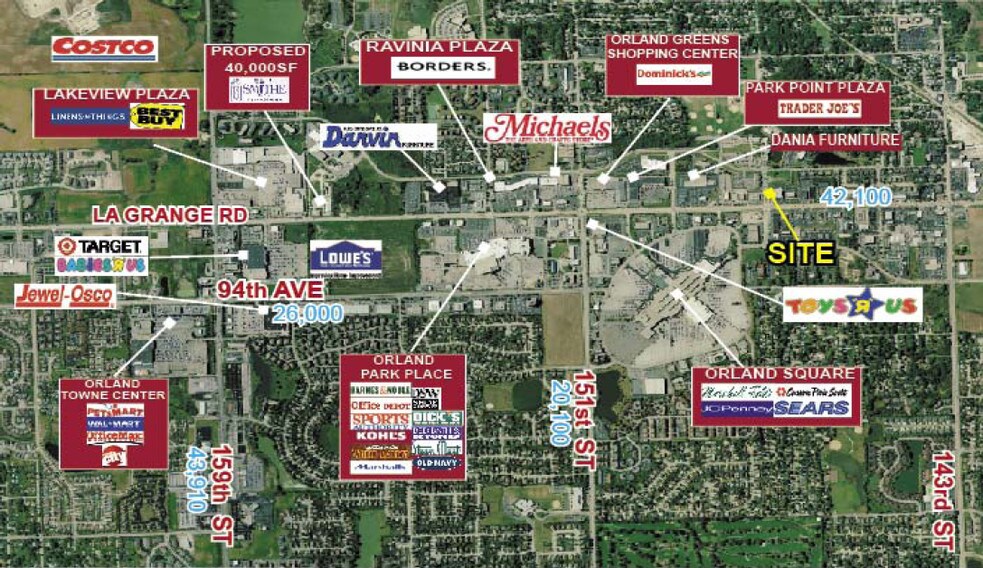 14700-14704 La Grange Rd, Orland Park, IL à louer - Aérien - Image 2 de 2
