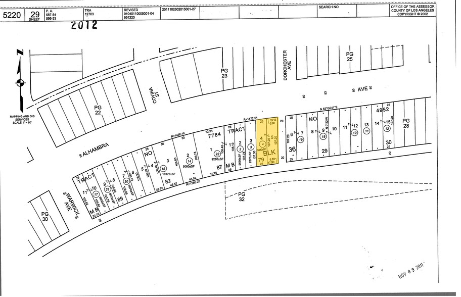 5520 Alhambra Ave, Los Angeles, CA à vendre - Plan cadastral - Image 2 de 2