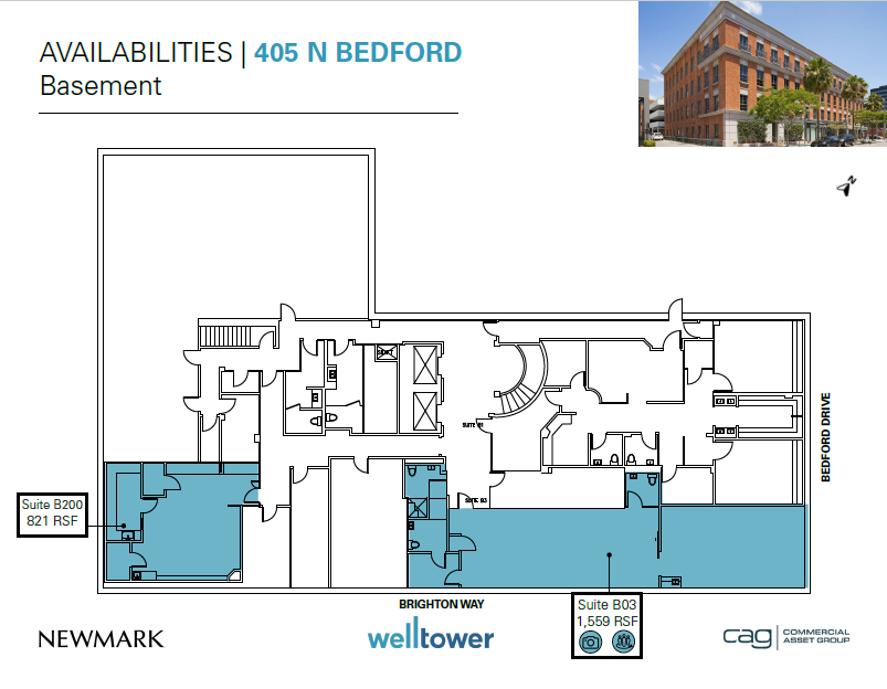 405 N Bedford Dr, Beverly Hills, CA for lease Floor Plan- Image 1 of 4