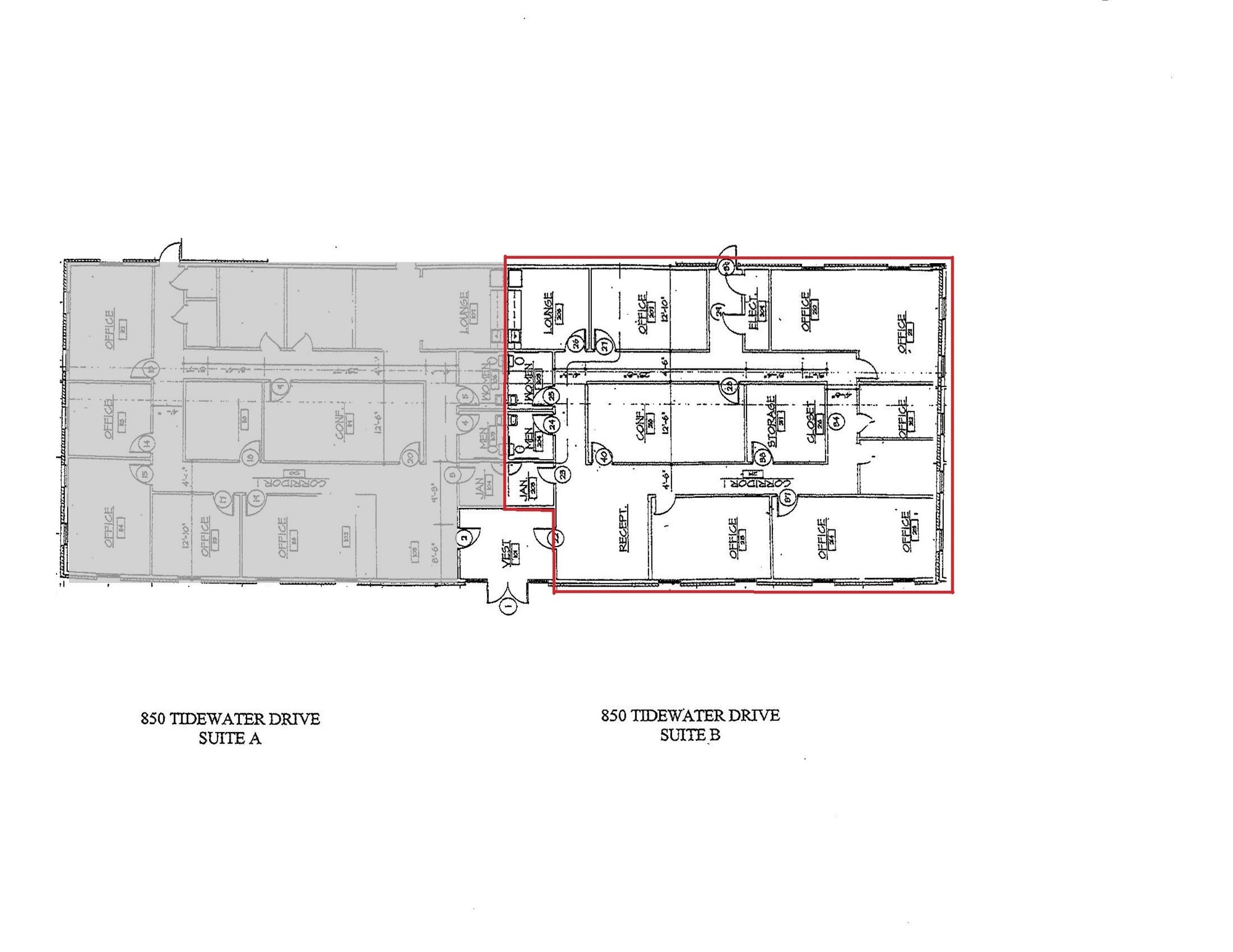 850 Tidewater Dr, Norfolk, VA for lease Floor Plan- Image 1 of 1