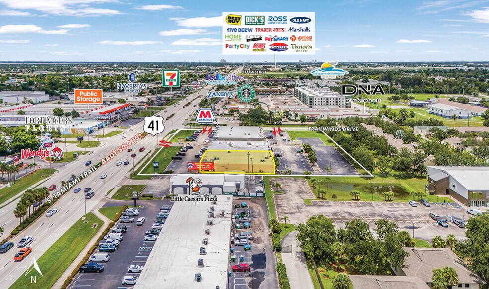 12001-12023 S Cleveland Ave, Fort Myers, FL à louer - Aérien - Image 3 de 4