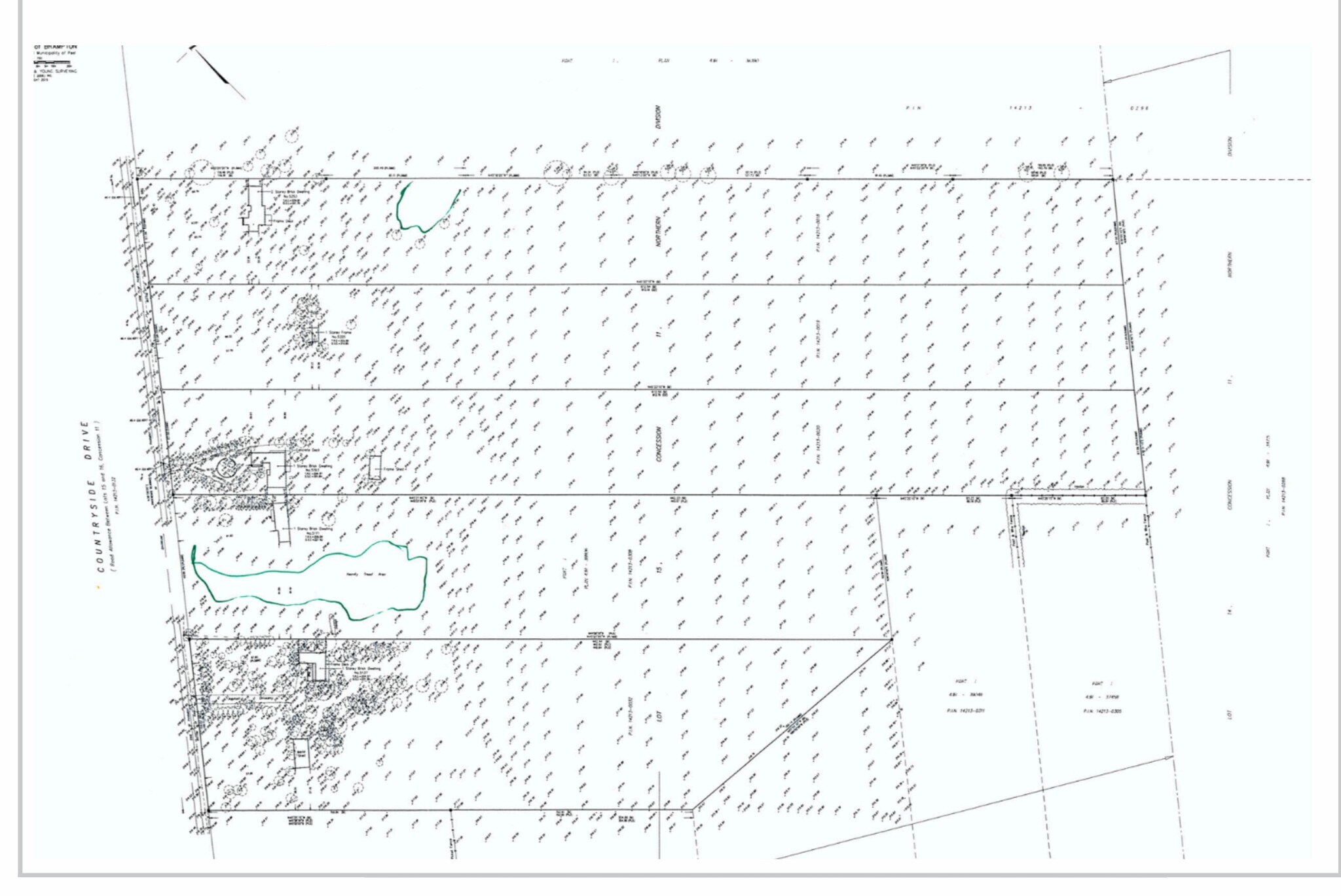 Countryside Drive Land Assembly portefeuille de 4 propriétés à vendre sur LoopNet.ca Plan cadastral- Image 1 de 8