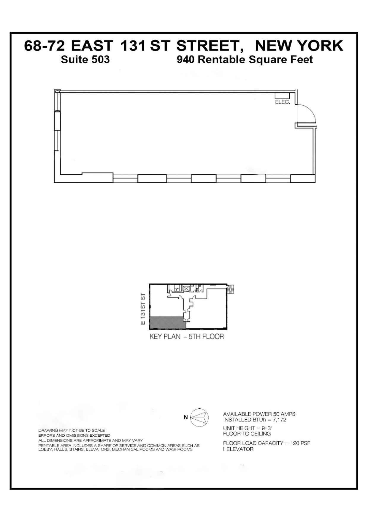 68 E 131st St, New York, NY for lease Floor Plan- Image 1 of 4