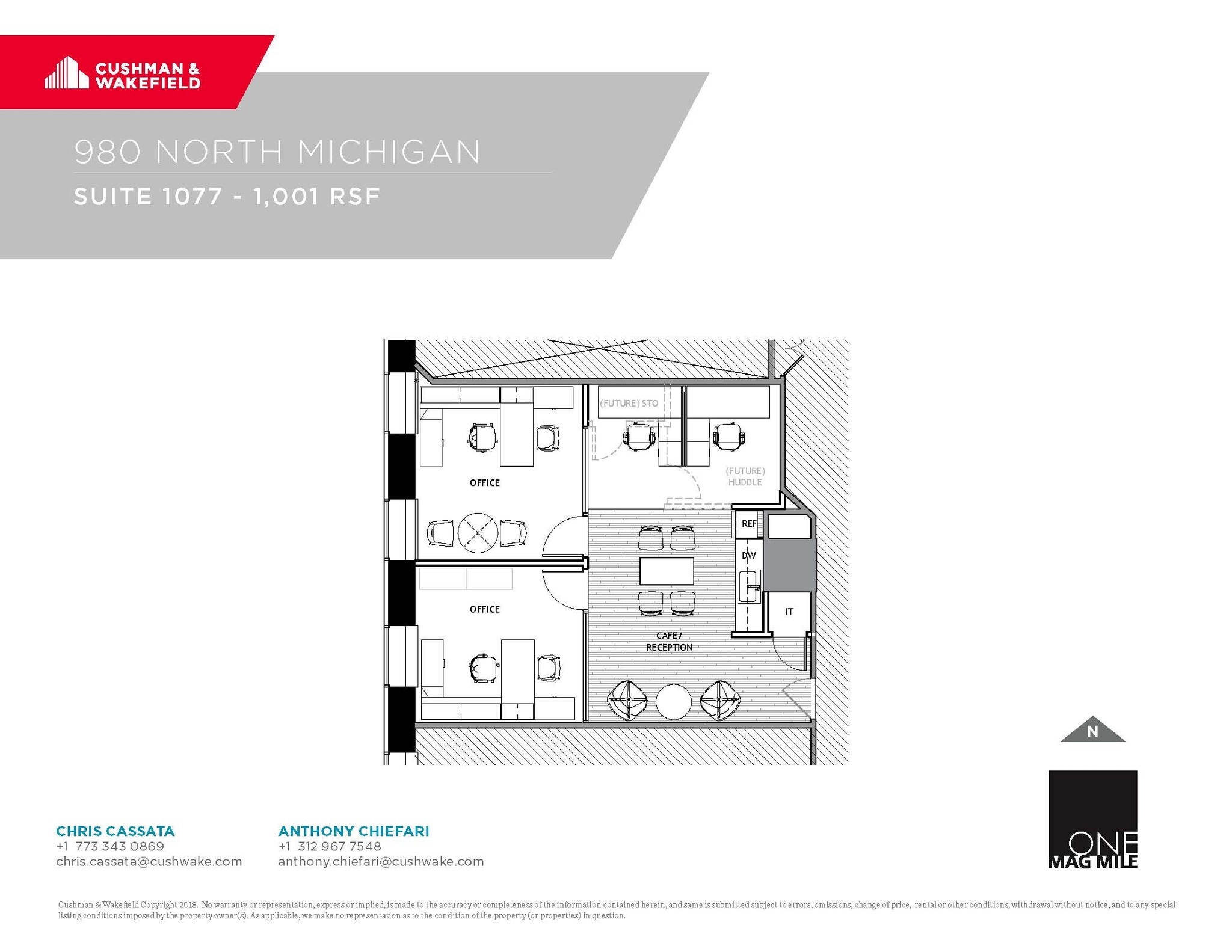 980 N Michigan Ave, Chicago, IL à louer Plan d’étage- Image 1 de 1