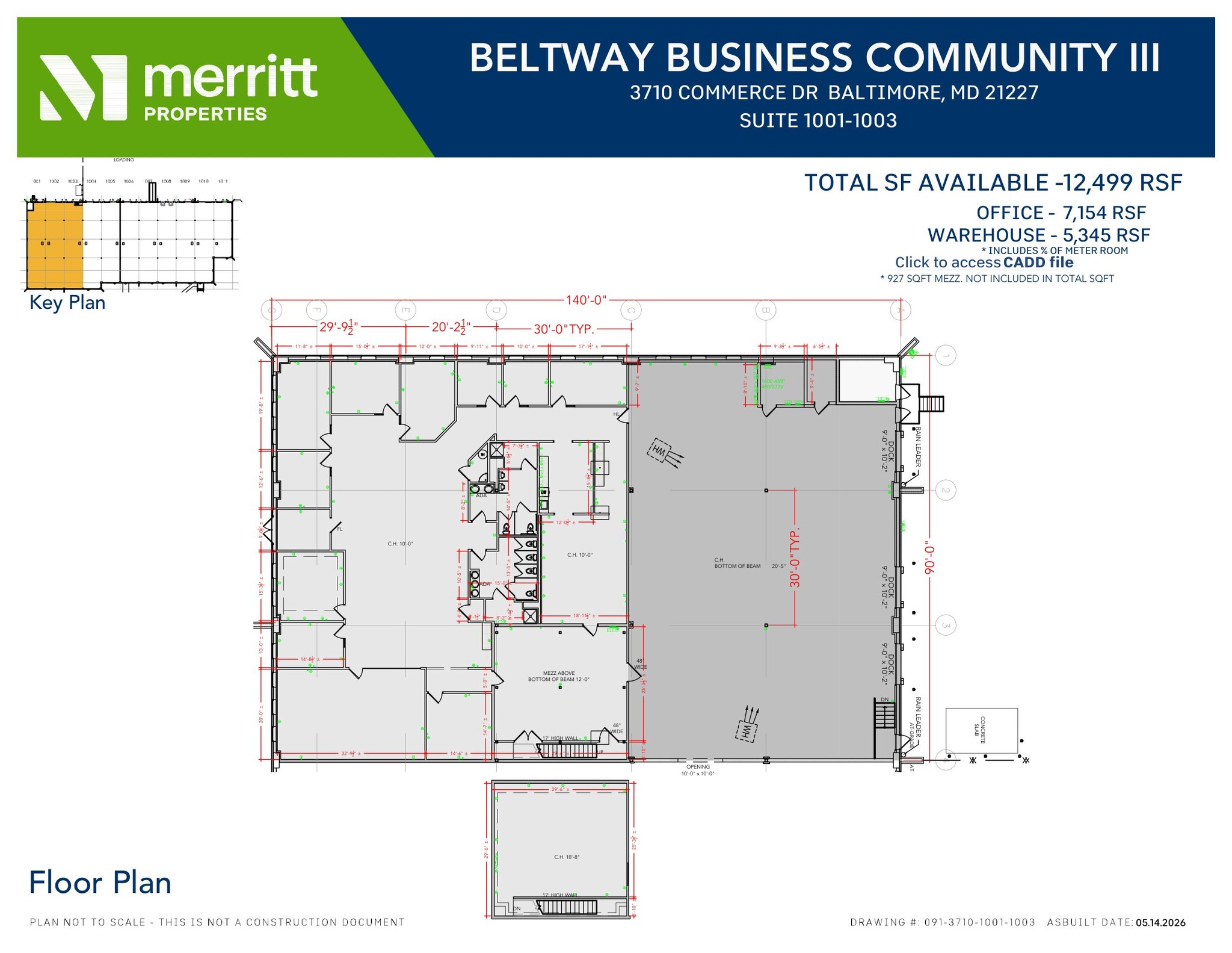 3700 Commerce Dr, Baltimore, MD à louer Plan d’étage- Image 1 de 1