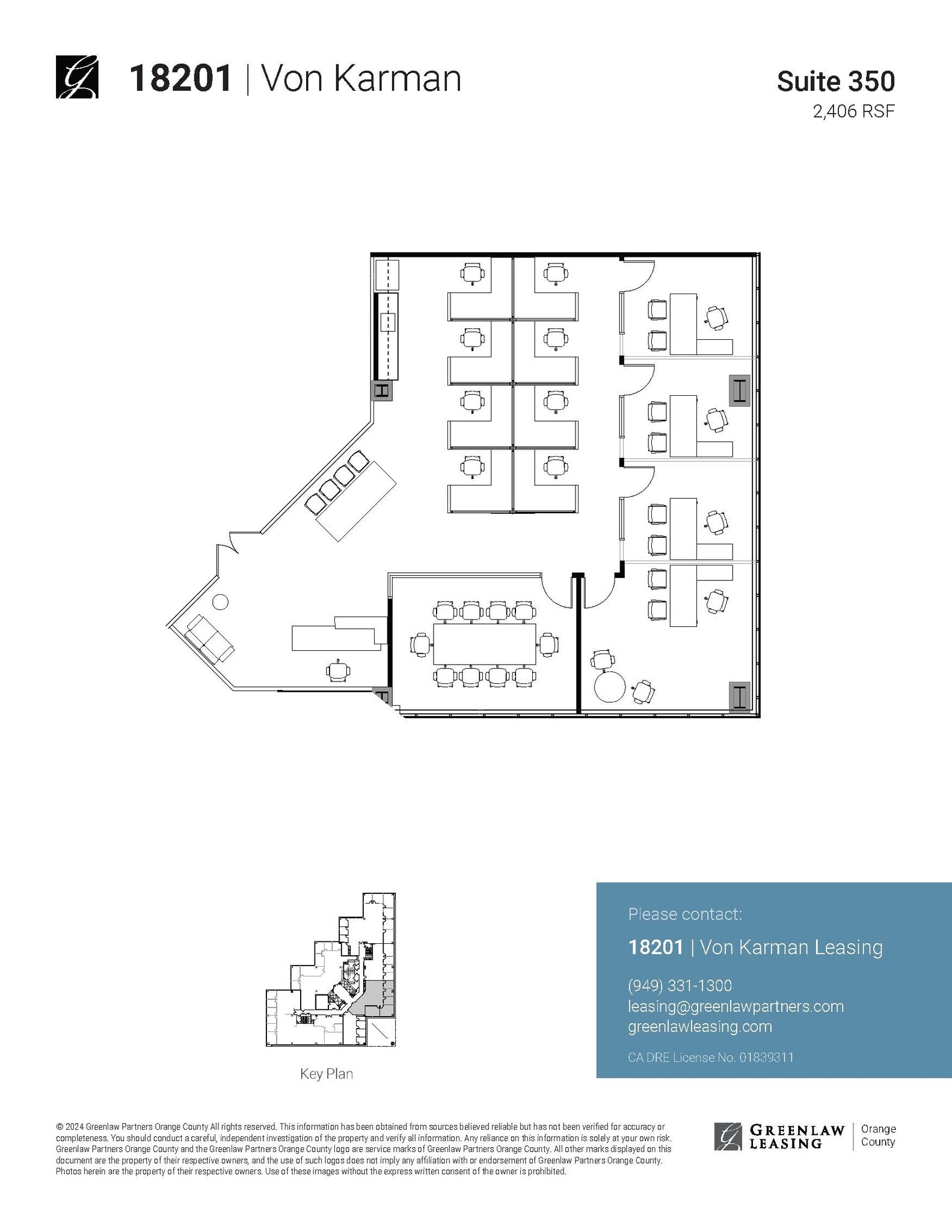 18201 Von Karman Ave, Irvine, CA à louer Plan d’étage- Image 1 de 2