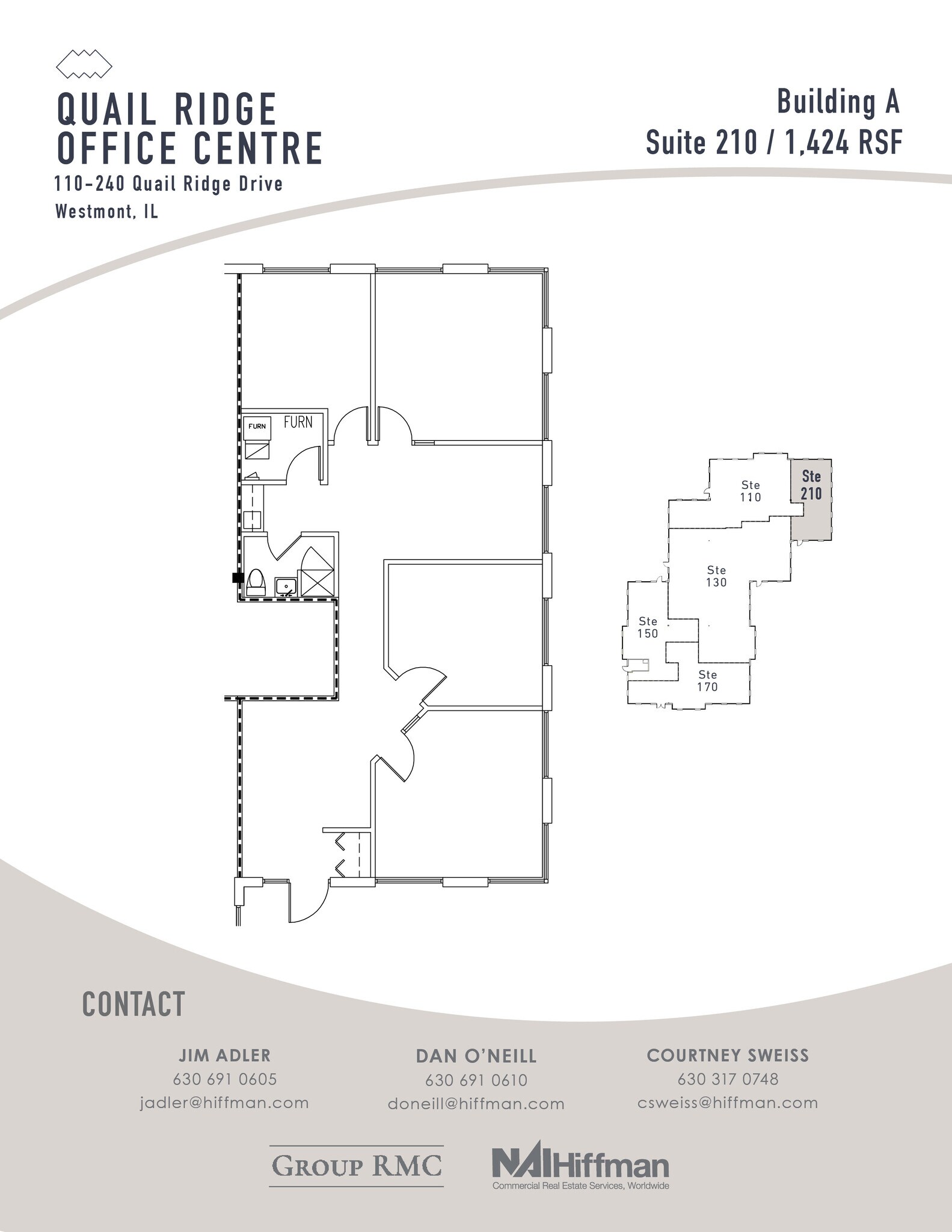 300-490 Quail Ridge Dr, Westmont, IL à louer Plan d’étage- Image 1 de 1
