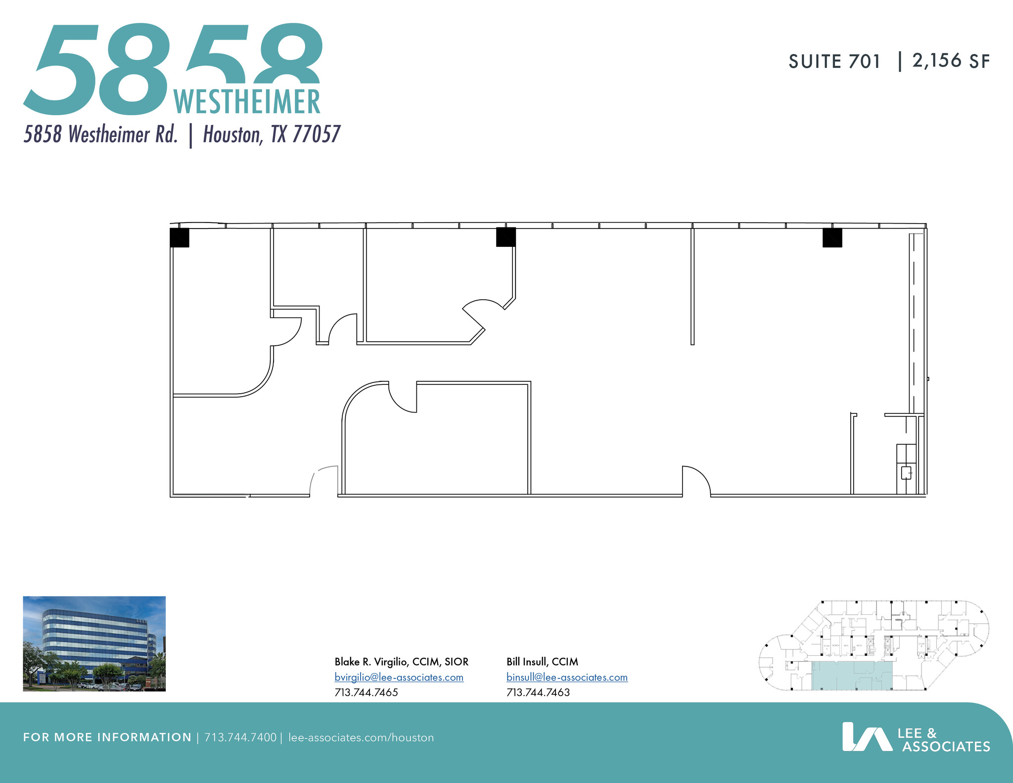 5858 Westheimer Rd, Houston, TX à louer Plan d’étage- Image 1 de 1