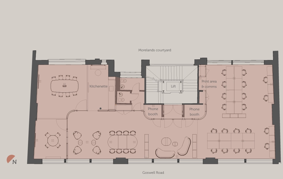 80 Goswell Rd, London for lease Floor Plan- Image 1 of 5