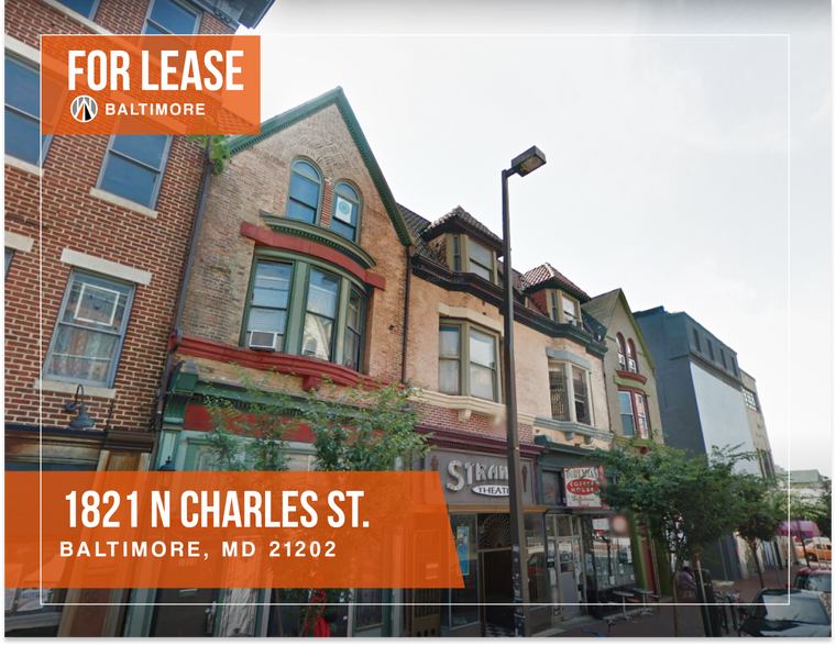 1821 N Charles St, Baltimore, MD for lease - Building Photo - Image 1 of 3