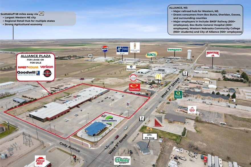 1325 W 3rd St, Alliance, NE for lease - Aerial - Image 2 of 6