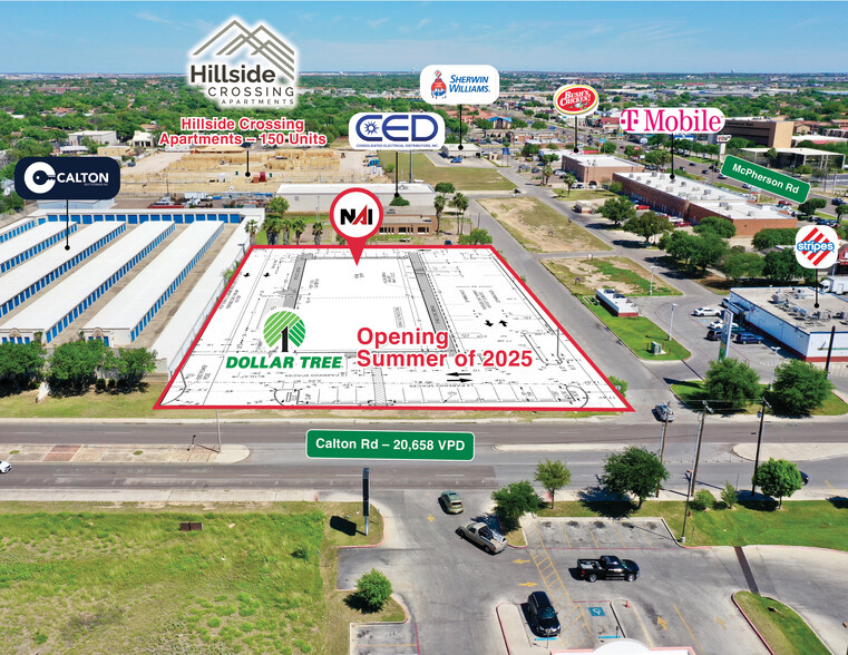 1016 Calton Rd, Laredo, TX for lease - Aerial - Image 1 of 6