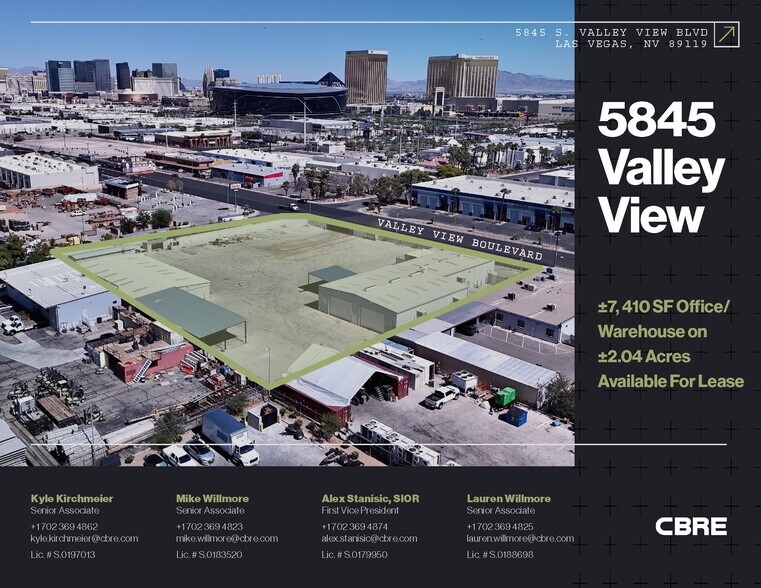5845 S Valley View Blvd, Las Vegas, NV for lease - Aerial - Image 1 of 8
