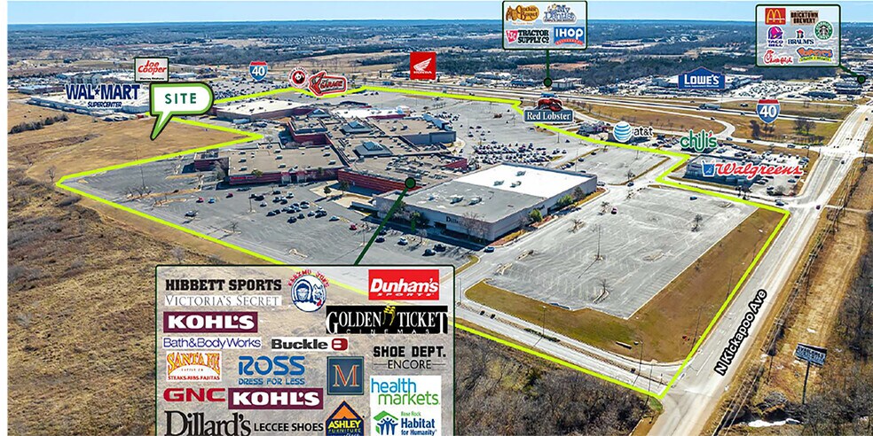 4901 Kickapoo Ave, Shawnee, OK à louer - Aérien - Image 2 de 2