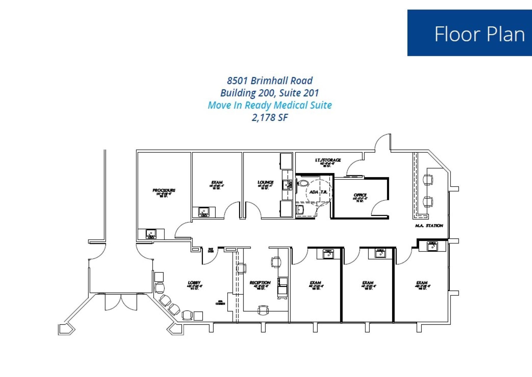 8501 Brimhall Rd, Bakersfield, CA à louer Plan d’étage- Image 1 de 1