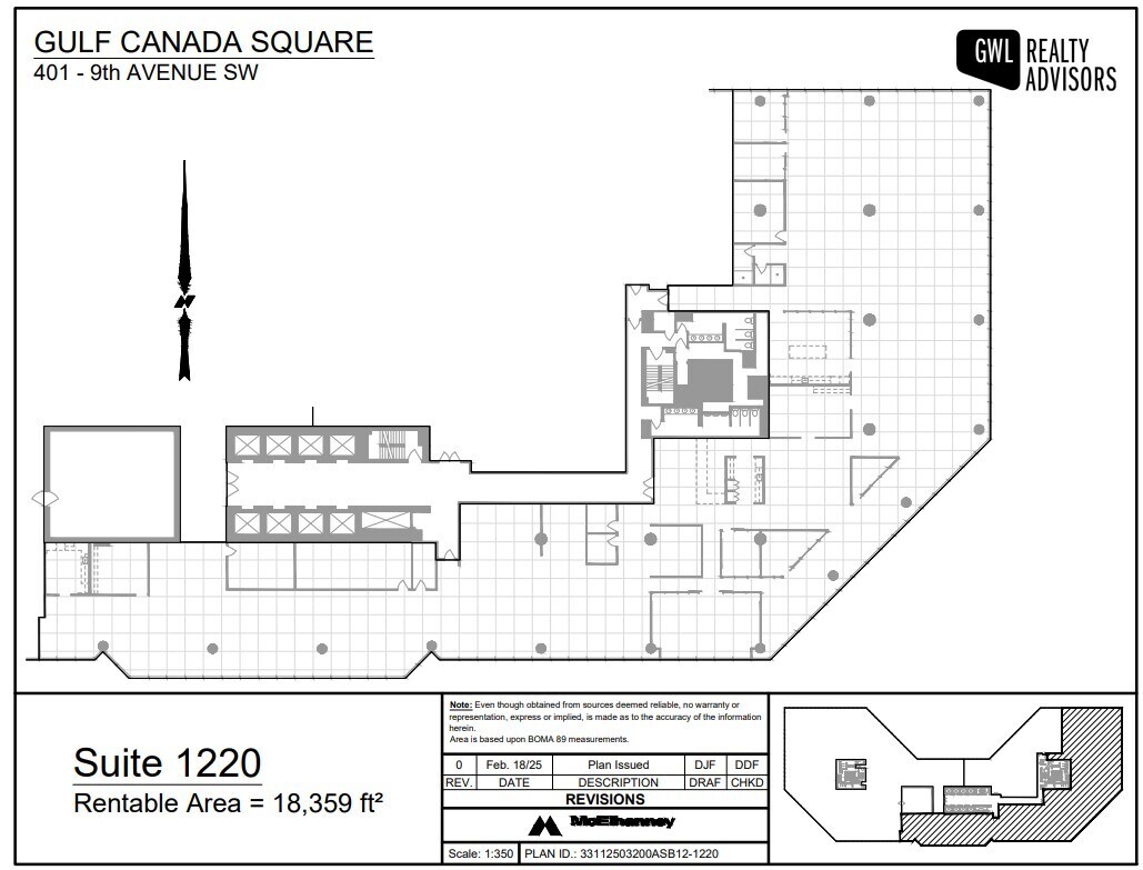 401 9th Ave SW, Calgary, AB à louer Plan d’étage- Image 1 de 1