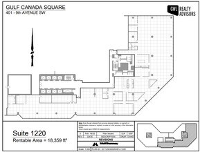 401 9th Ave SW, Calgary, AB à louer Plan d’étage- Image 1 de 1