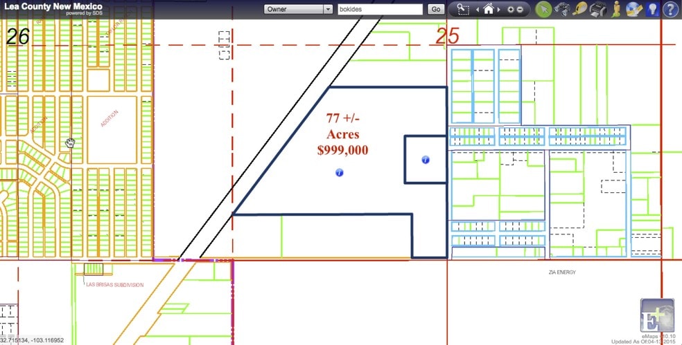 1500 Block Of N Marland, Hobbs, NM à vendre - Plan cadastral - Image 2 de 3