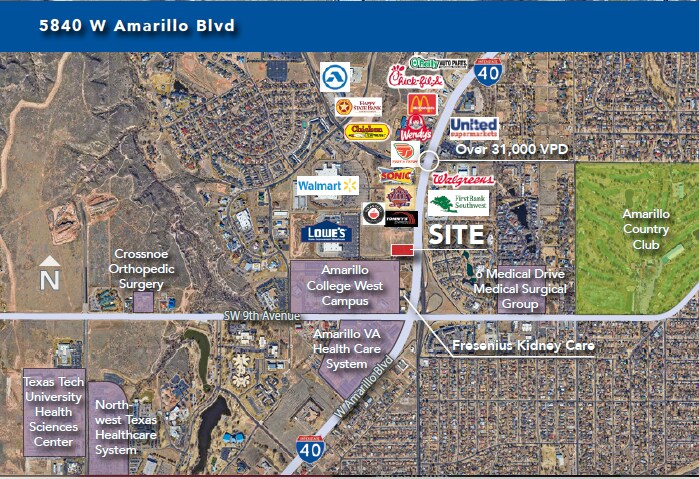 5840 Amarillo Blvd, Amarillo, TX à vendre - Photo du bâtiment - Image 2 de 2