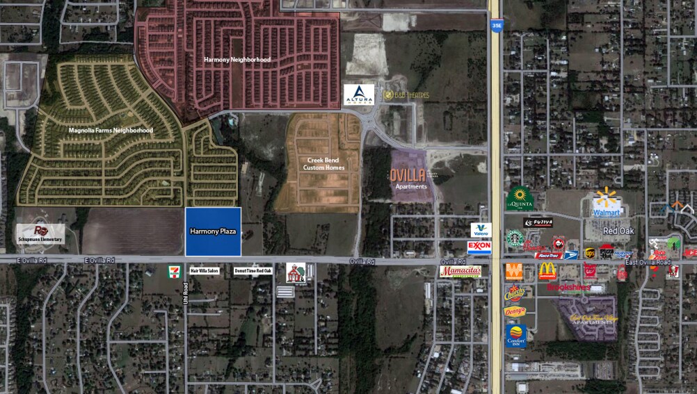 Ovilla Road & Uhl Road, Red Oak, TX à louer Aérien- Image 1 de 3