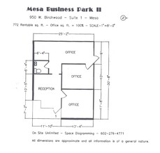 950 W Birchwood Ave, Mesa, AZ for lease Floor Plan- Image 1 of 1