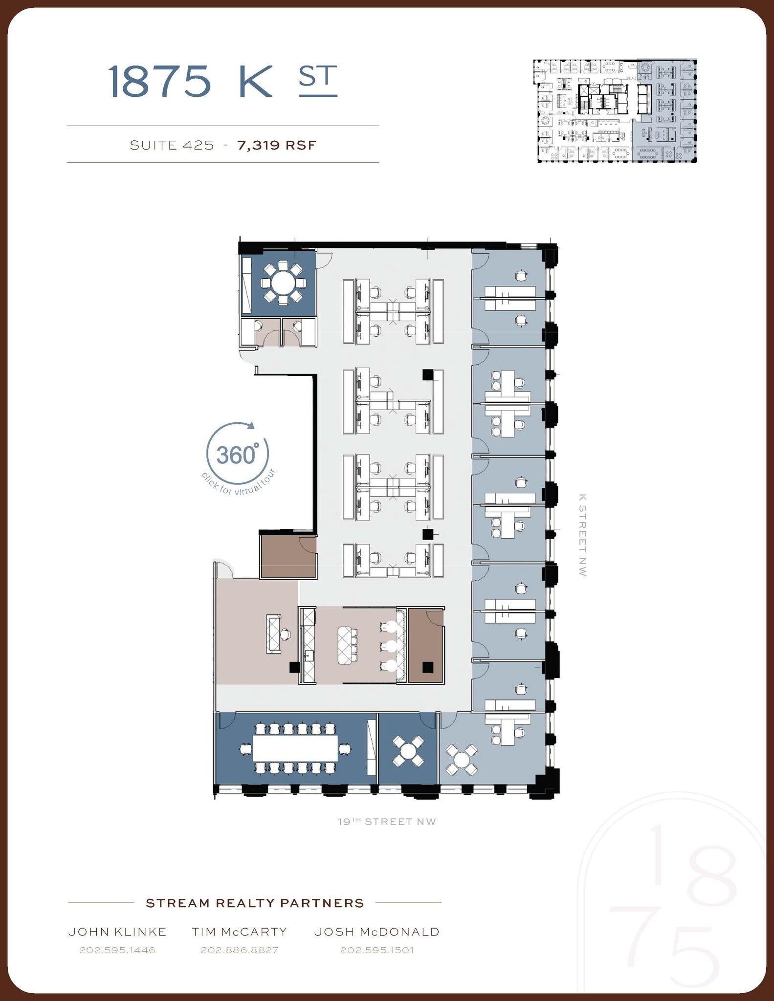 1875 K St NW, Washington, DC for lease Floor Plan- Image 1 of 3