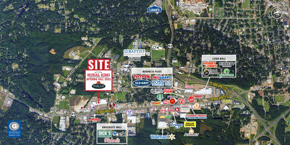 2308-2310 Highway 45 N, Columbus, MS for lease - Aerial - Image 3 of 5