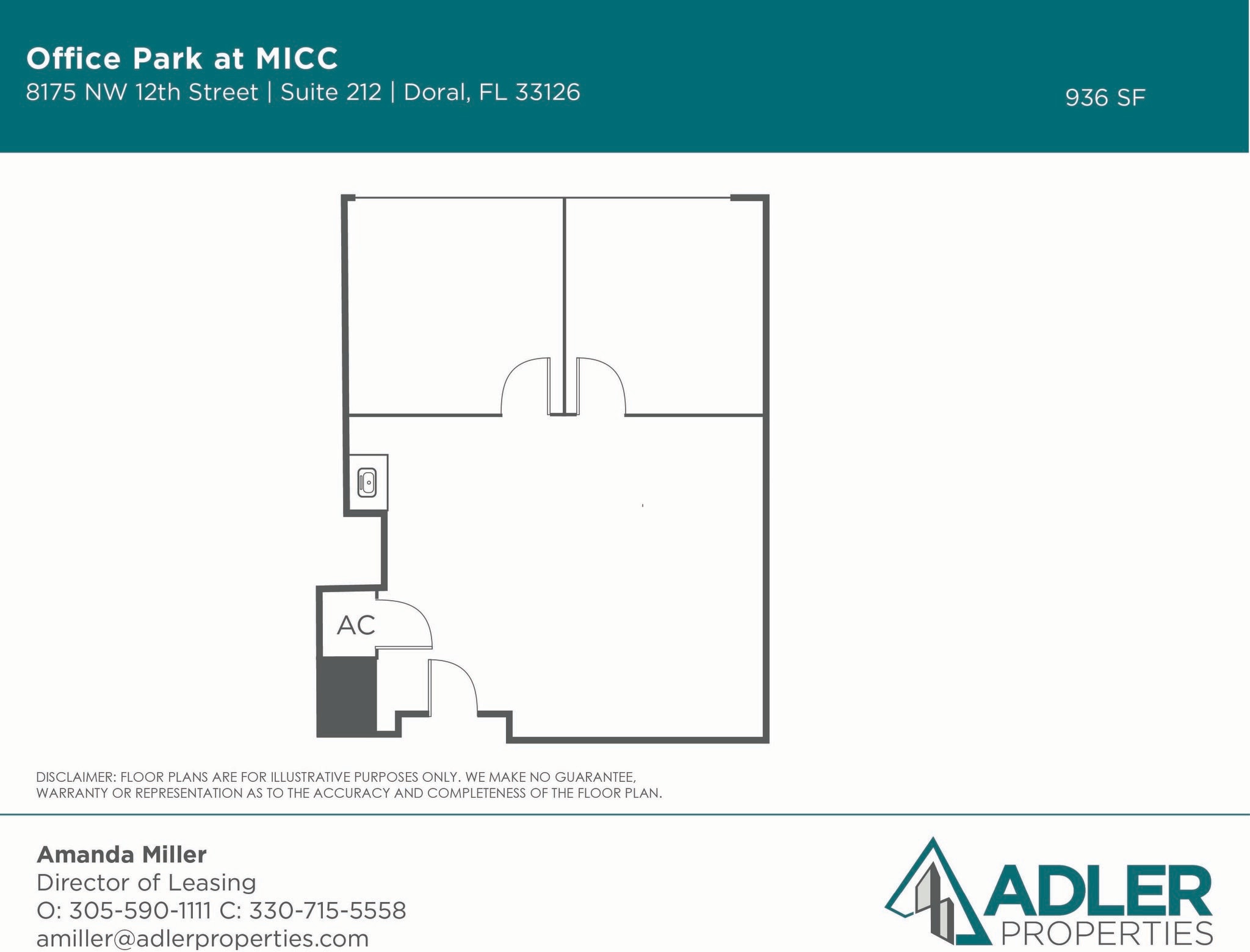 1200 NW 78th Ave, Doral, FL à louer Plan d’étage- Image 1 de 1