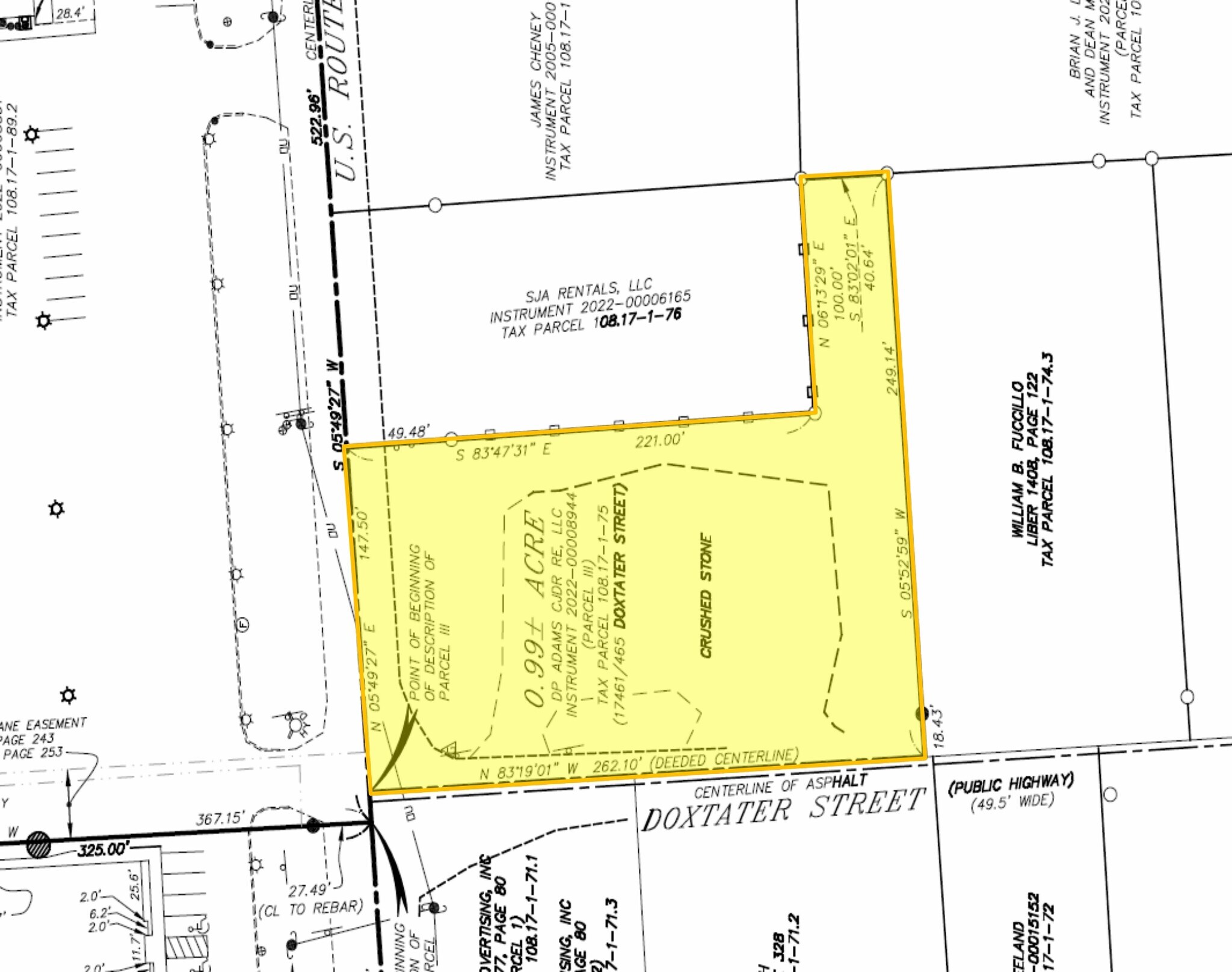 17461 Doxtater St, Adams, NY for sale Plat Map- Image 1 of 2