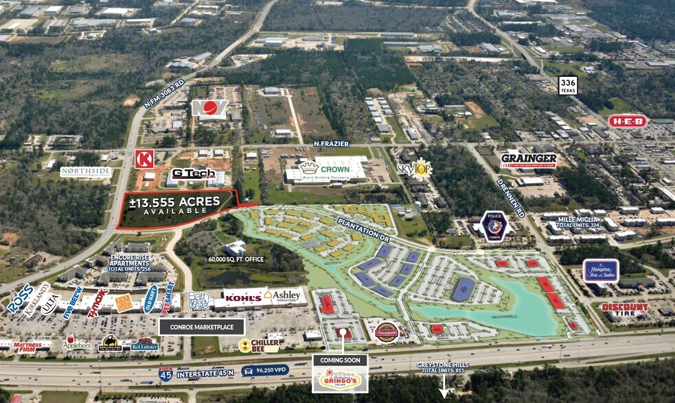 Plantation, Conroe, TX for sale - Aerial - Image 1 of 3