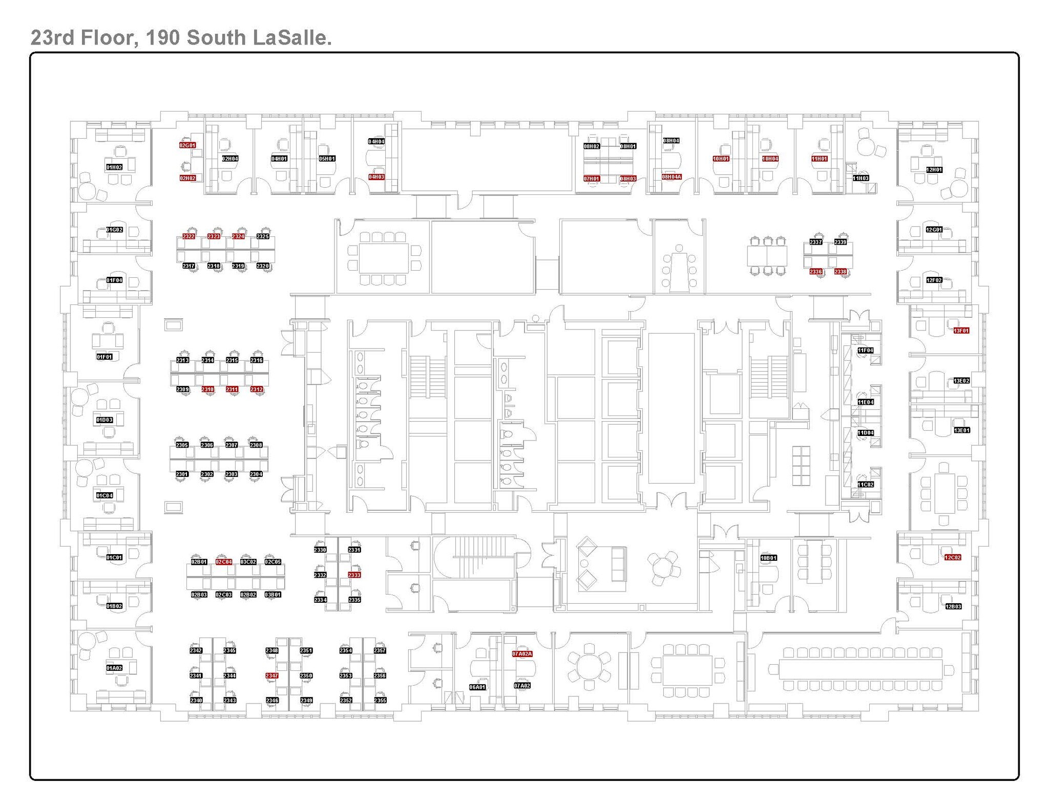 190 S La Salle St, Chicago, IL for lease Floor Plan- Image 1 of 13