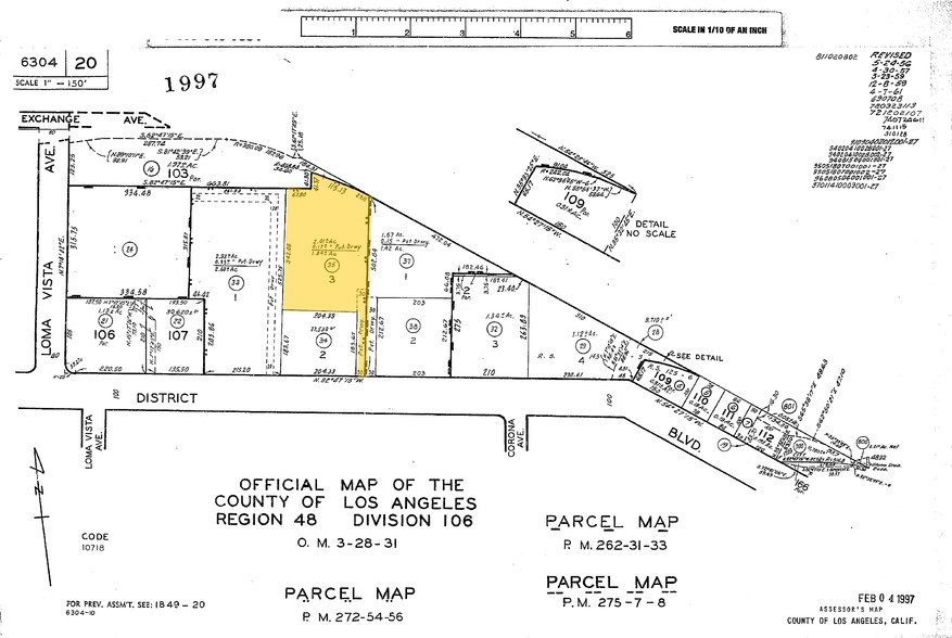 4625 District Blvd, Vernon, CA à vendre - Plan cadastral - Image 1 de 1