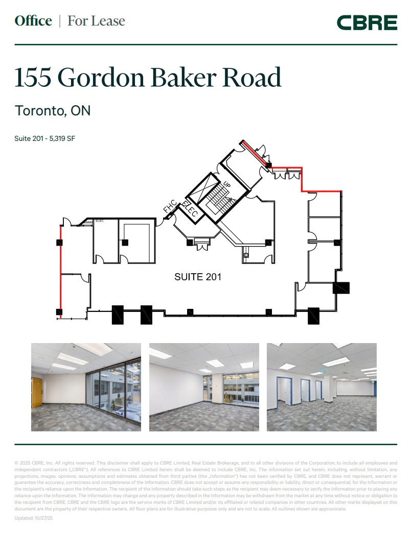 155 Gordon Baker Rd, Toronto, ON à louer Plan d’étage- Image 1 de 1