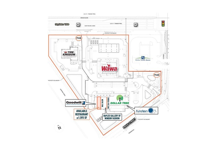 12663 Tamiami Trl E, Naples, FL à louer - Plan de site - Image 3 de 10