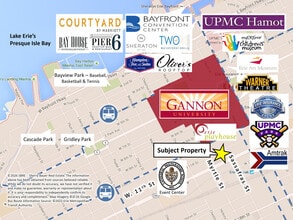 217 W 11th St, Erie, PA - Aerial  map view