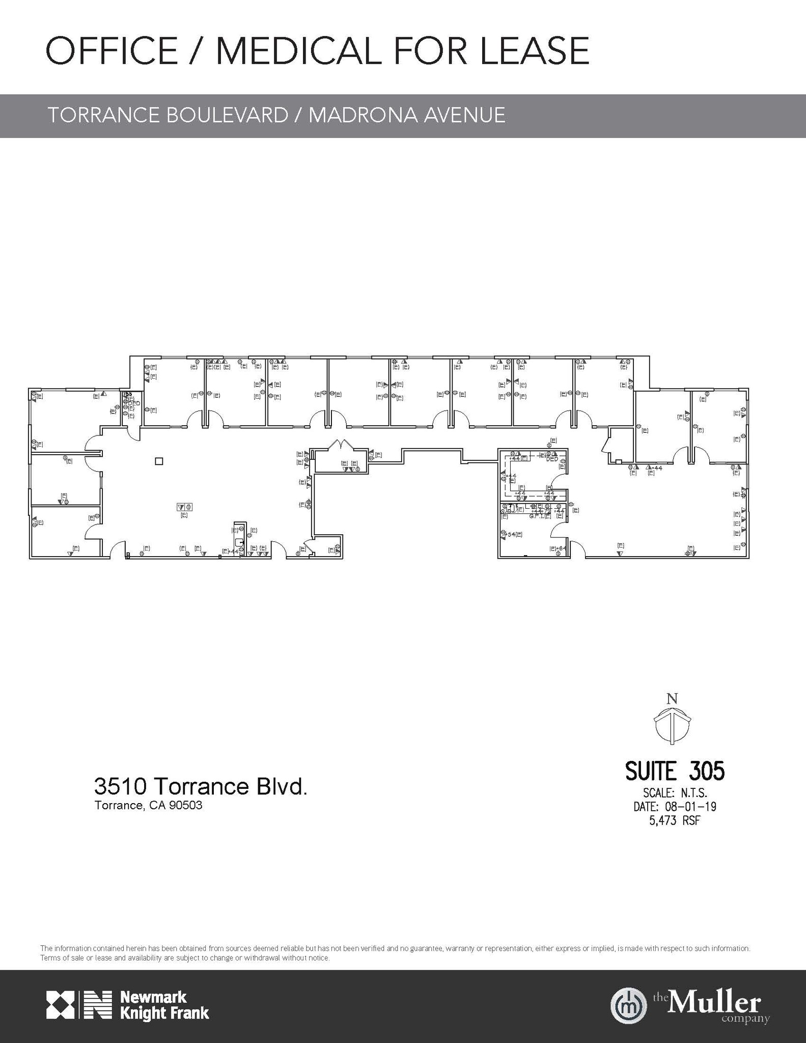 3400 Torrance Blvd, Torrance, CA à louer Plan d  tage- Image 1 de 3