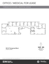 3400 Torrance Blvd, Torrance, CA à louer Plan d  tage- Image 1 de 3