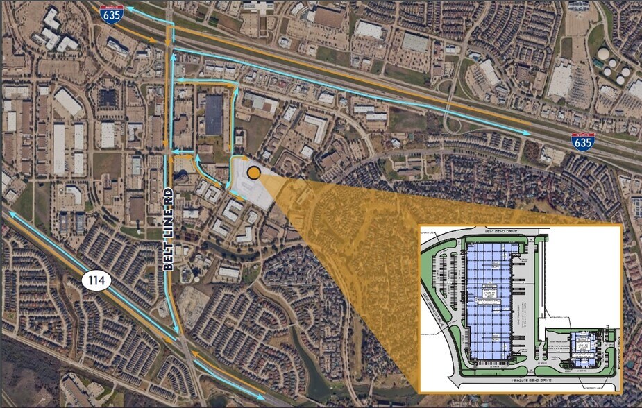 8000 Bent Branch Dr, Irving, TX à vendre - Aérien - Image 2 de 3