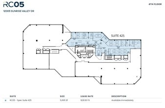 12001 Sunrise Valley Dr, Reston, VA à louer Plan d  tage- Image 1 de 1