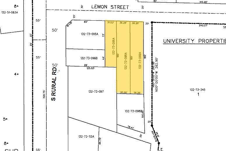 903-909 E Lemon St, Tempe, AZ à louer - Plan cadastral - Image 3 de 4