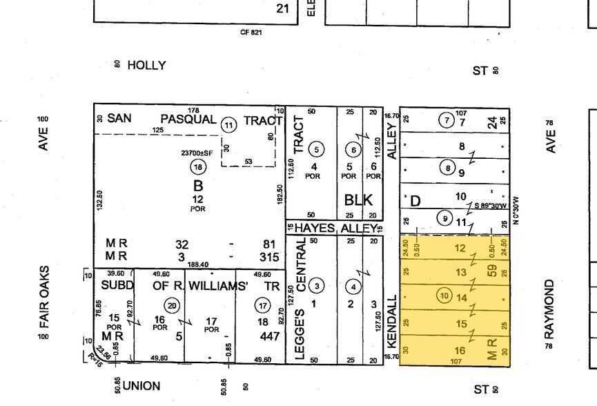 61-69 N Raymond Ave, Pasadena, CA à louer - Plan cadastral - Image 2 de 35