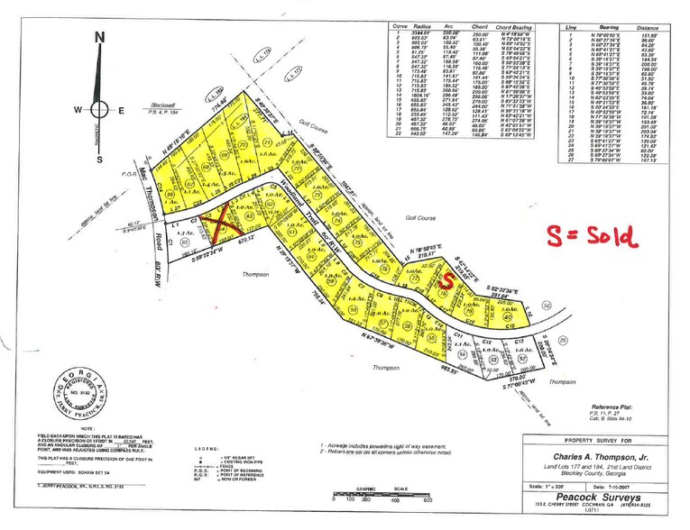 34 Lots Woodland Estates Subdivision, Cochran, GA à vendre - Autre - Image 2 de 3