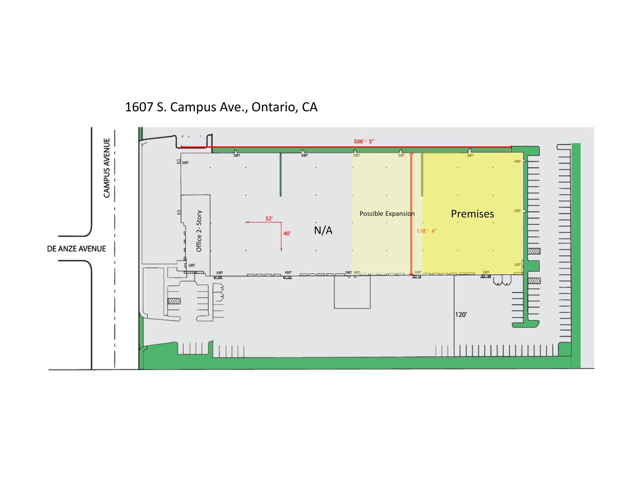 1607 S Campus Ave, Ontario, CA for lease Site Plan- Image 1 of 1