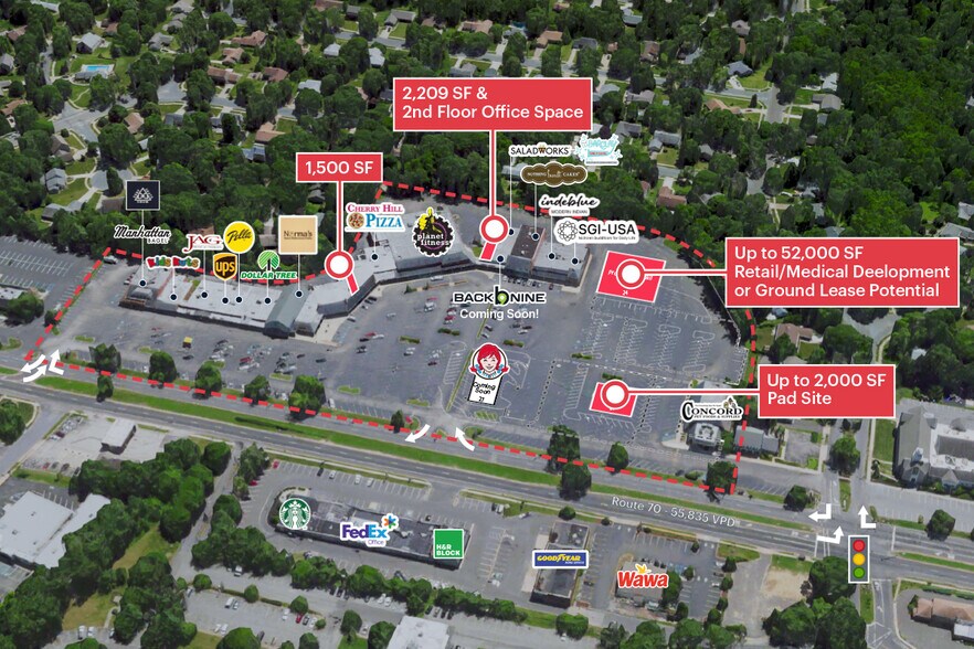 1409 Route 70 E, Cherry Hill, NJ à louer - Photo du bâtiment - Image 2 de 12