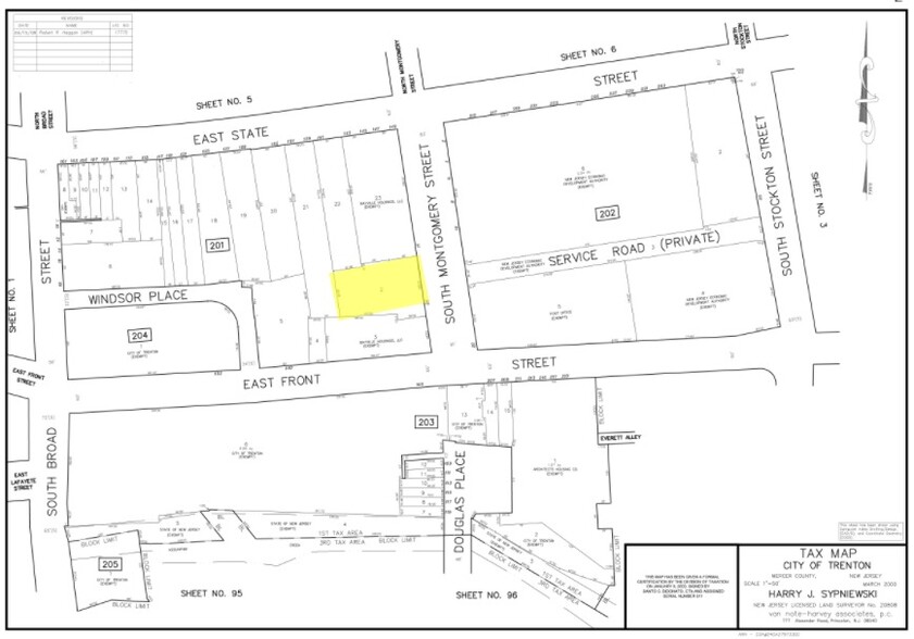 25 S Montgomery St, Trenton, NJ à louer - Plan cadastral - Image 1 de 1