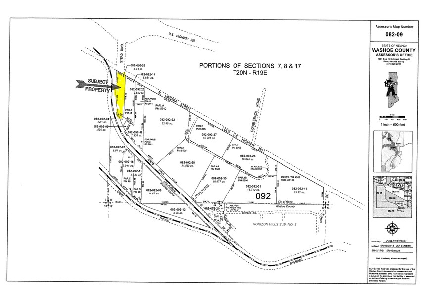 00 Stead Blvd, Reno, NV à vendre - Plan cadastral - Image 1 de 1