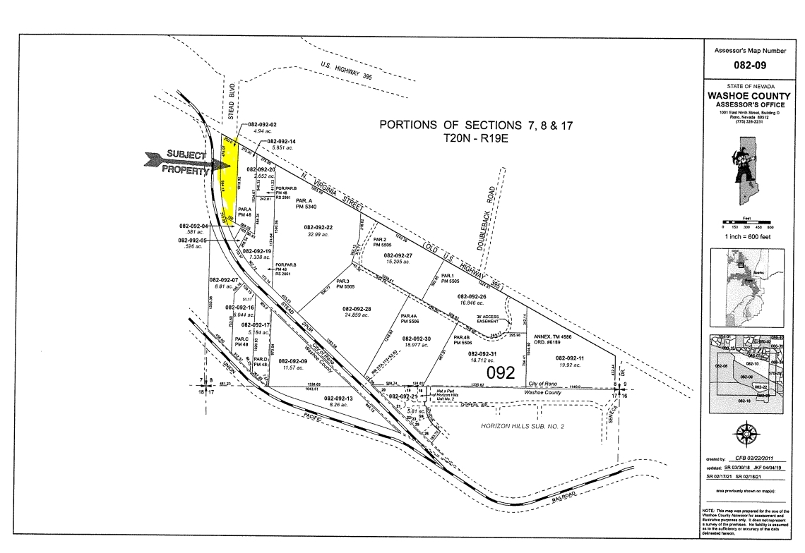 00 Stead Blvd, Reno, NV à vendre Plan cadastral- Image 1 de 1