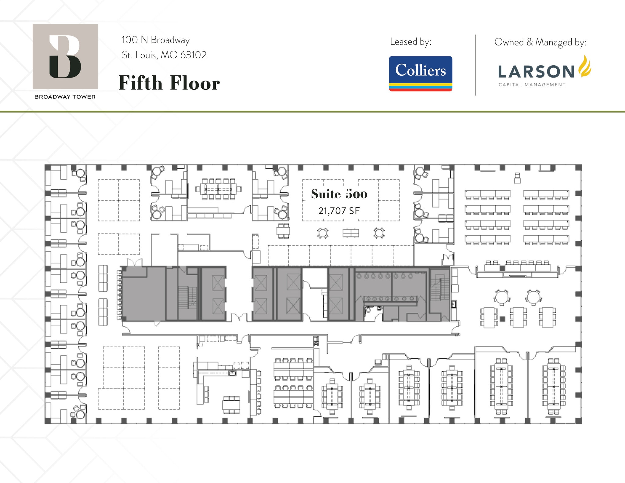 100 N Broadway, Saint Louis, MO à louer Plan d’étage- Image 1 de 1